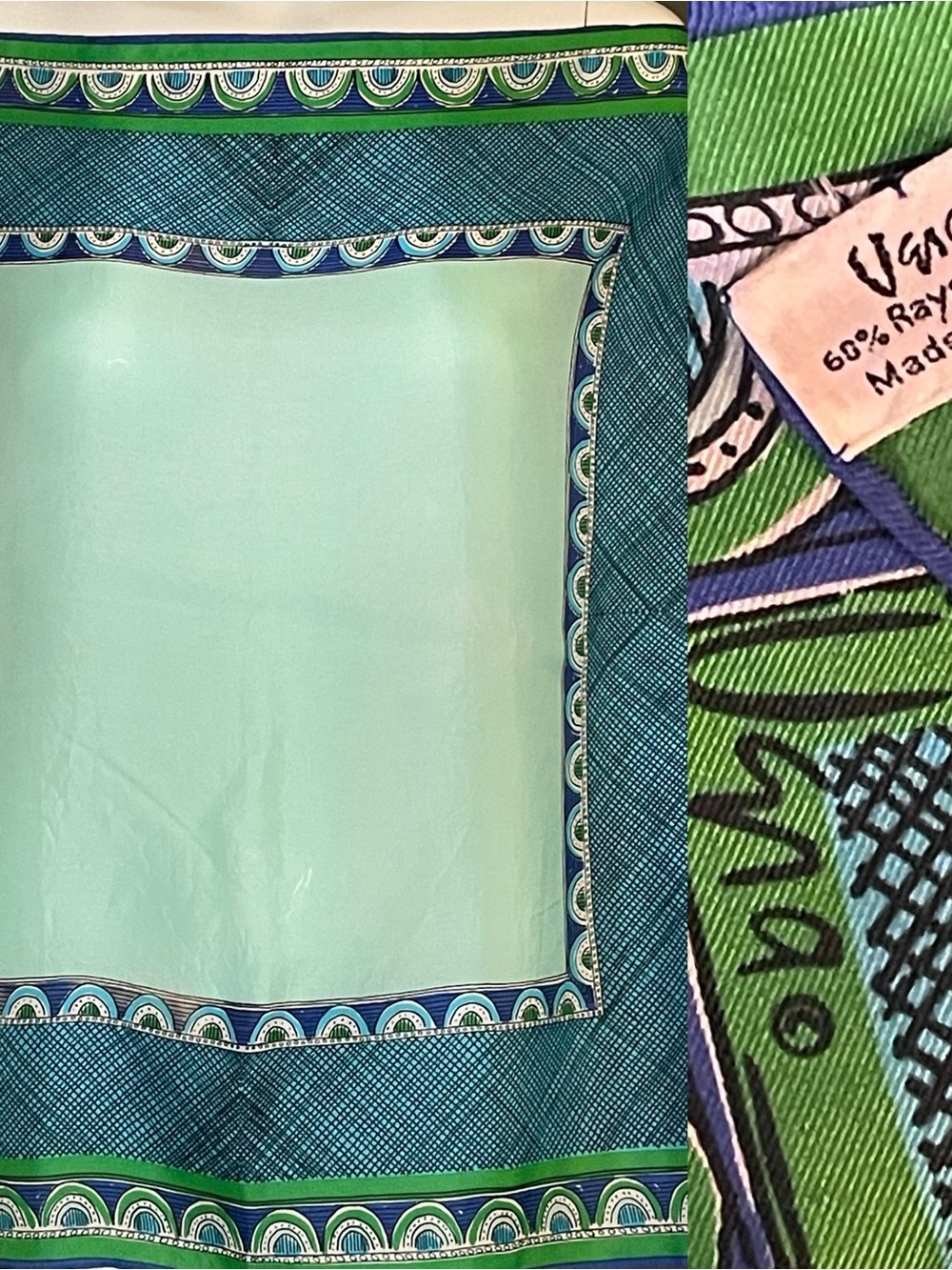 Vintage Vera Silk Blend Scarf 22 In Sq Good Condition